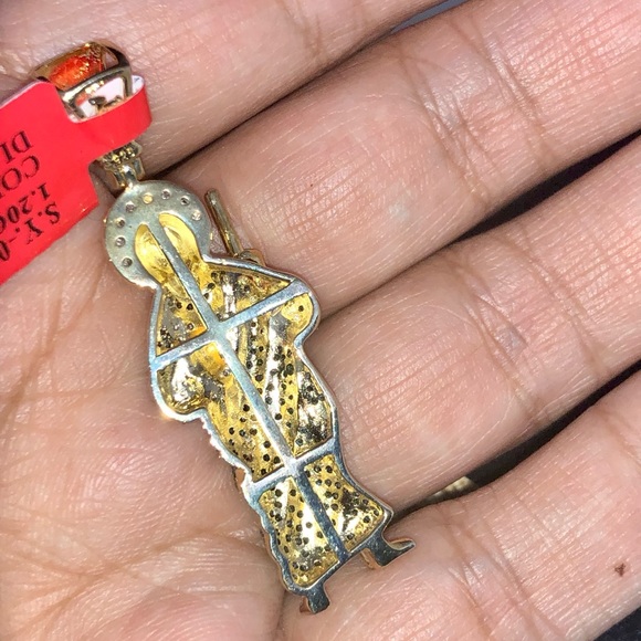 Jesus REAL DIAMOND pendant NOT CZ NOT LAB MADE Wow - Picture 6 of 9